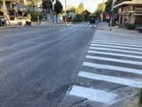 Διαγραμμίσεις σε κεντρικές διασταυρώσεις και διαβάσεις της πόλης με προτεραιότητα τα Σχολεία